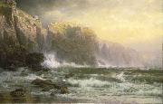 William Trost Richards The League Long Breakers Thundering on the Reef painting